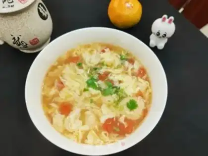 Make Tomato shrimp egg soup step 12