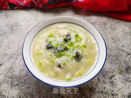 Make Porridge onions and eggs step 10