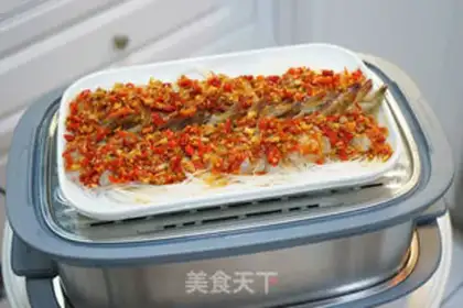 Make Garlic fan steamed shrimp step 11