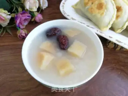 Make Apple date congee step 4