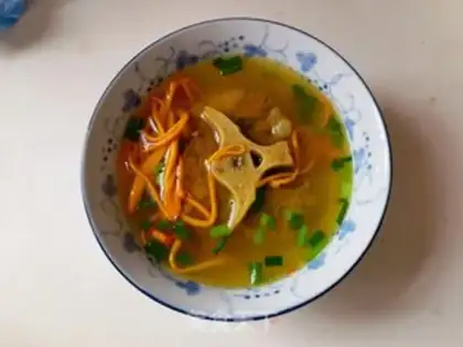 Make Worm grass and cowtail soup step 14