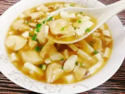 Make Monkey-head mushroom tofu step 6