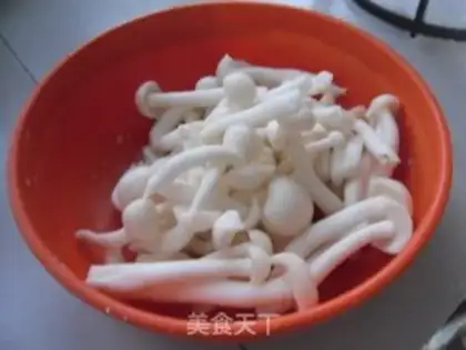 Make Shrimp, white mushroom step 2