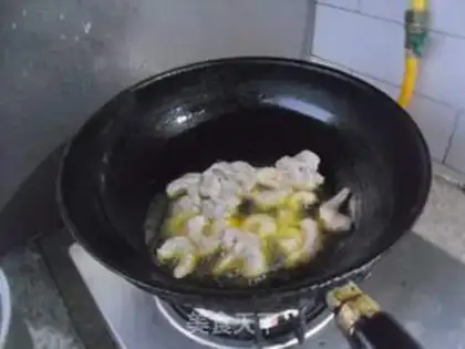Make Shrimp, white mushroom step 4