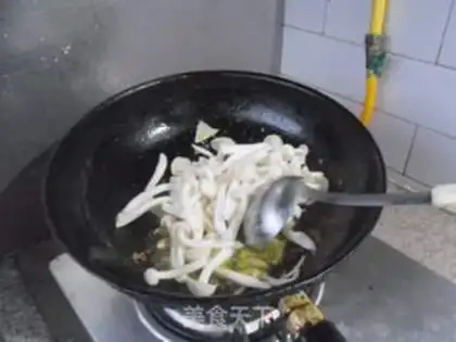 Make Shrimp, white mushroom step 6