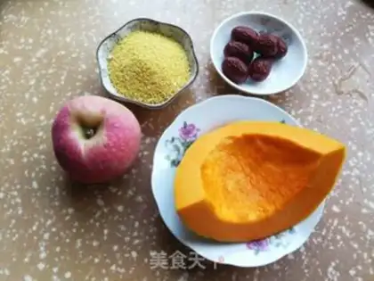 Make Pumpkin apple porridge step 0