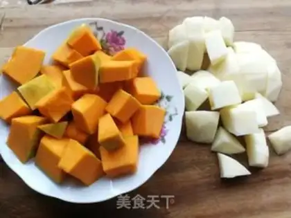 Make Pumpkin apple porridge step 2