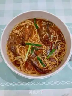 Make Moose mushroom ribs soup noodles step 7