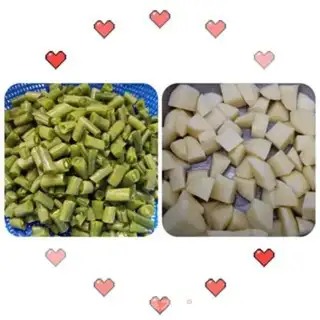 Make Soy sauce with potatoes and beans step 0