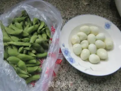 Make Tiger-skinned quail, soy beans step 0