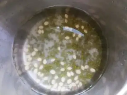 Make Green lentils step 1