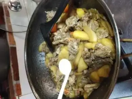 Make Potato chicken step 7