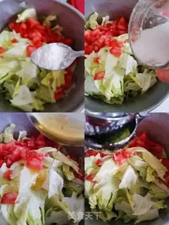 Make Lettuce with tomatoes step 2