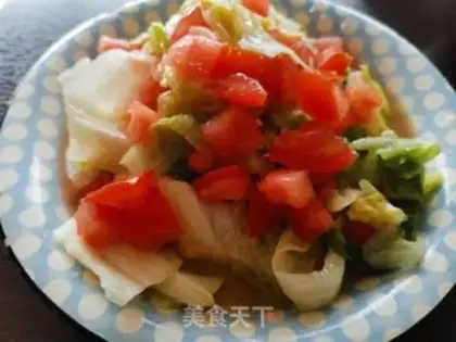 Make Lettuce with tomatoes step 4
