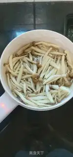 Make Crab mushroom egg soup step 1