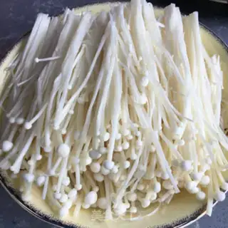 Make Garlic fans steamed golden needle mushrooms step 3