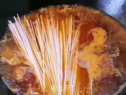 Make Cheese and ham noodles step 8