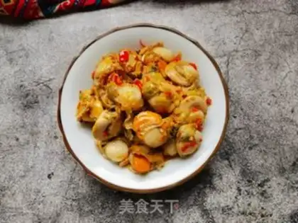 Make Garlic chili sauce and scallops step 9