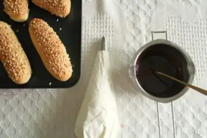 Make A chocolate cream bread step 14