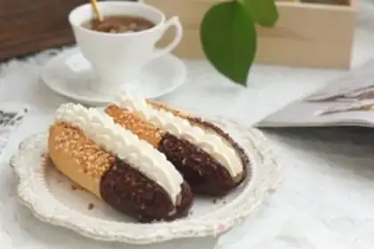 Make A chocolate cream bread step 16