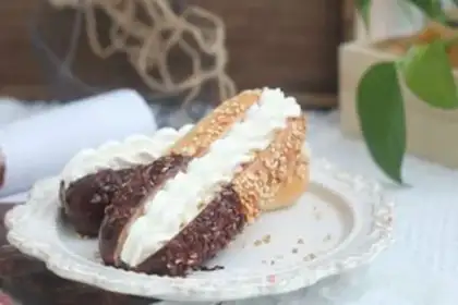 Make A chocolate cream bread step 17
