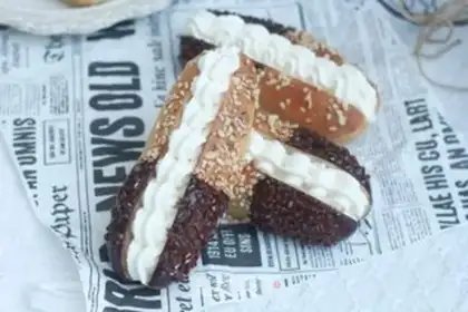 Make A chocolate cream bread step 18