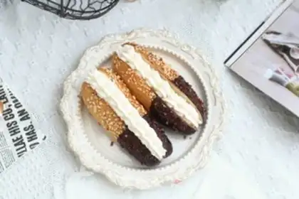 Make A chocolate cream bread step 19