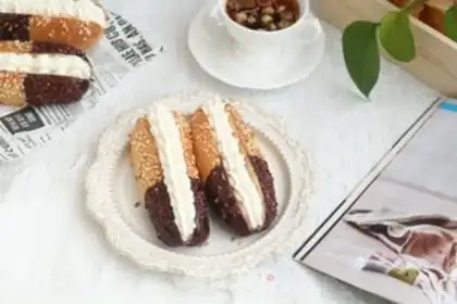 Make A chocolate cream bread step 20