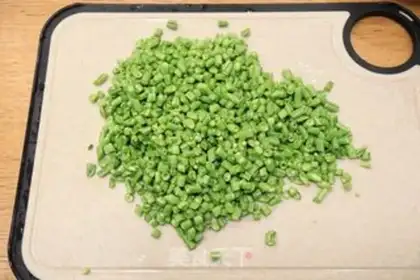 Make Eggs, fried beans step 1