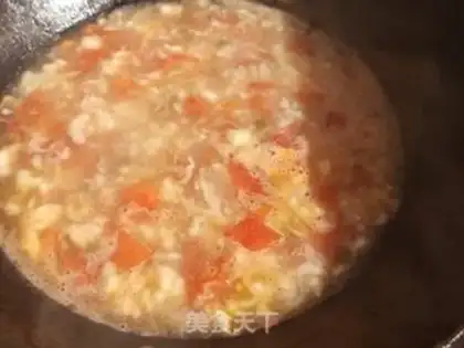 Make Tomato egg oak soup step 7