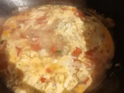 Make Tomato egg oak soup step 8