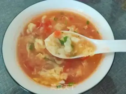Make Tomato egg oak soup step 11