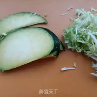 Make Pumpkin, fried rice step 1