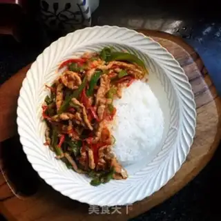 Make Pepper meat and rice step 11