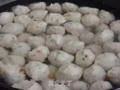 Make Chicken chest shrimp balls step 5