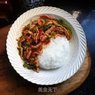 Make Pepper meat and rice step 12