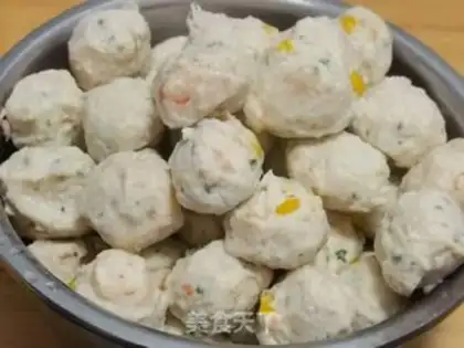 Make Chicken chest shrimp balls step 6
