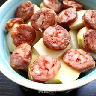 Make Spicy sausage, taro step 7