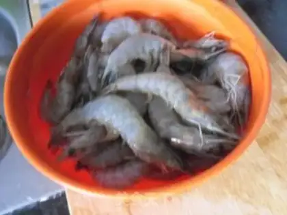 Make Shrimp burning in yellow step 0