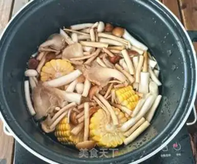 Make Mushroom corn soup step 1