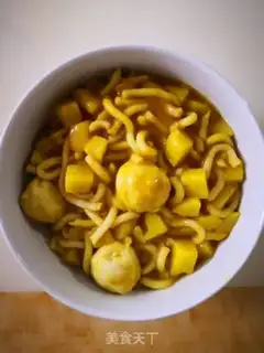 Make Curryfish noodles step 10