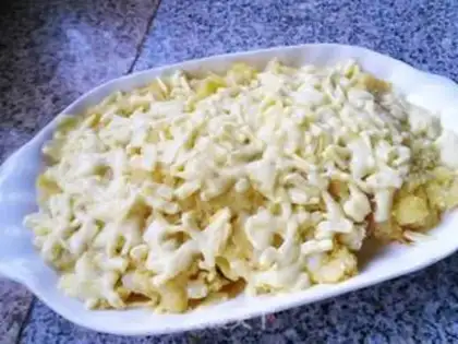 Make Cheese egg sour mashed potatoes step 13