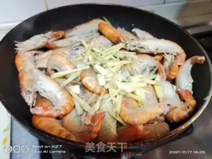 Make Red-burned shrimp step 3