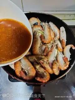 Make Red-burned shrimp step 5