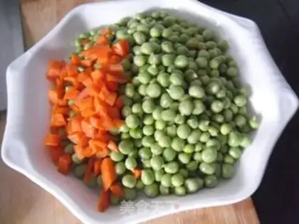 Make Eggs and peas step 2