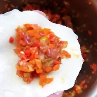 Make Carrot beef dumplings step 6