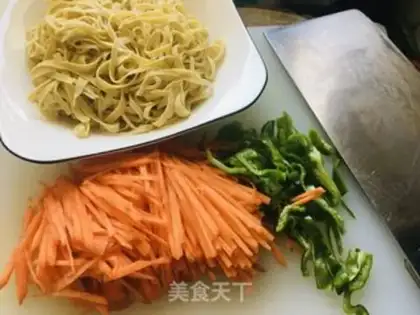 Make Carrot, tofu skin step 1