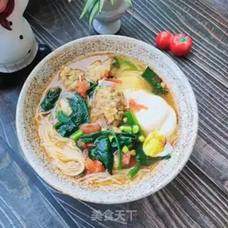 Make Sourball spinach noodles step 15