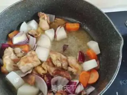 Make Japanese chicken leg radish step 6
