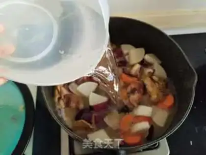 Make Japanese chicken leg radish step 7